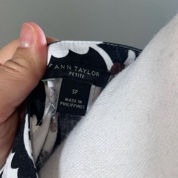 Ann Taylor Scarf Print Tie Waist Dolman Top - Picture 5 of 11